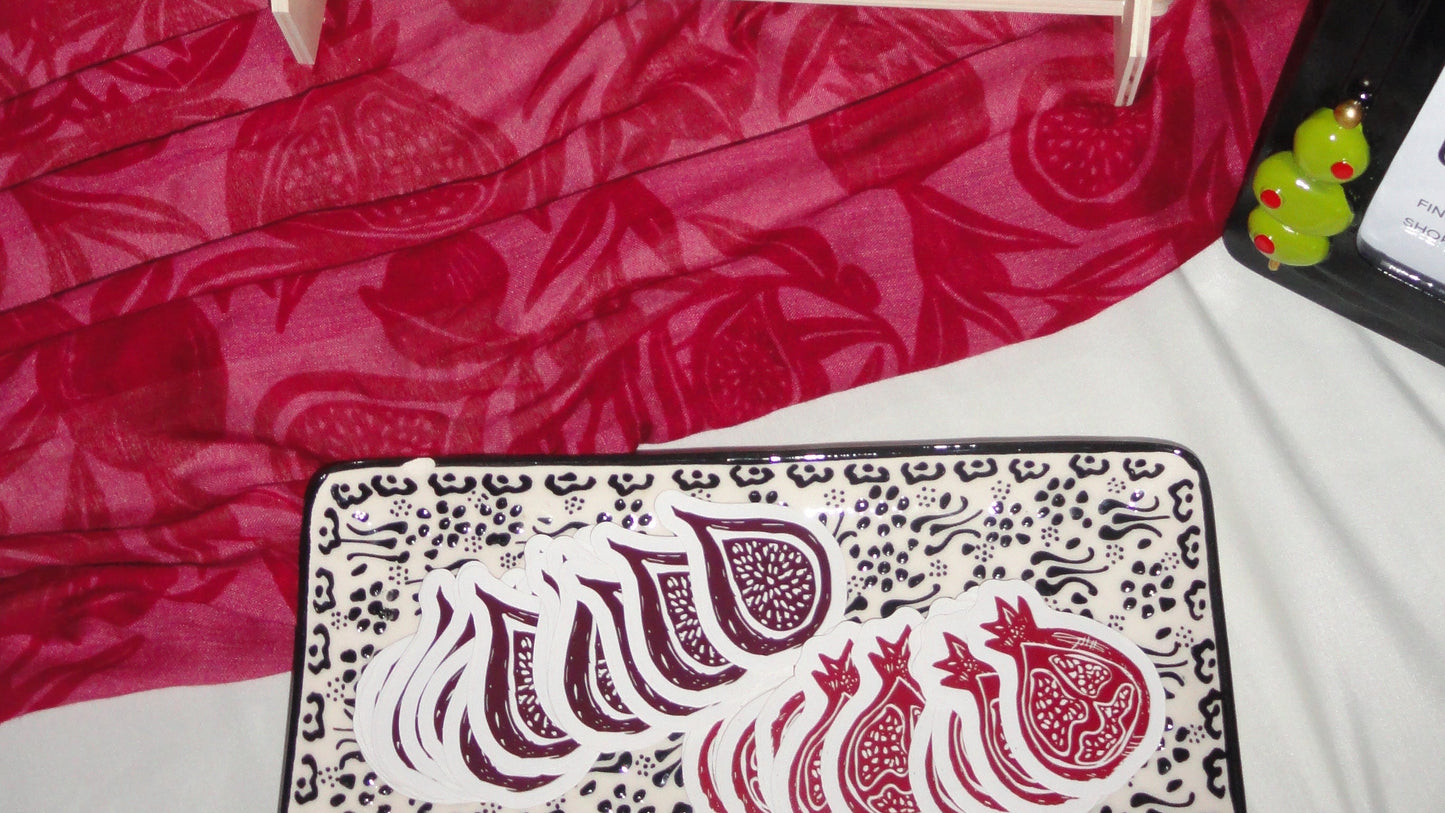 Fig & Pomegranate Sticker Set
