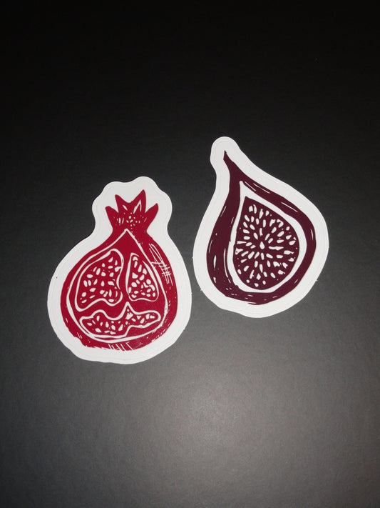 Fig & Pomegranate Sticker Set